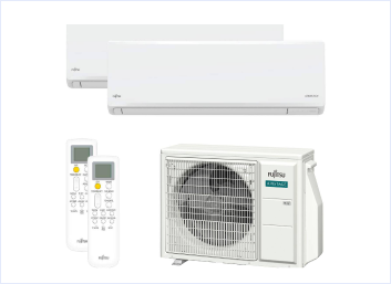 Multisplit Fujitsu 2x1 con tecnología inverter de bajo consumo